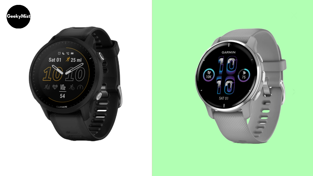 Picture of a Garmin Forerunner 955 vs Venu 2 Plus